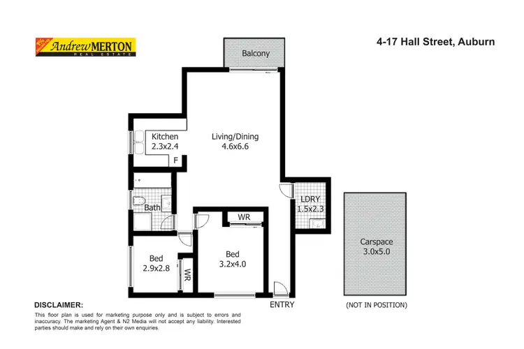 Floorplan of Homely unit listing, 4/17A Hall Street, Auburn NSW 2144