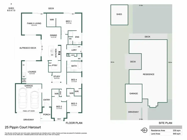 Floorplan of Homely house listing, 25 Pippin Court, Harcourt VIC 3453