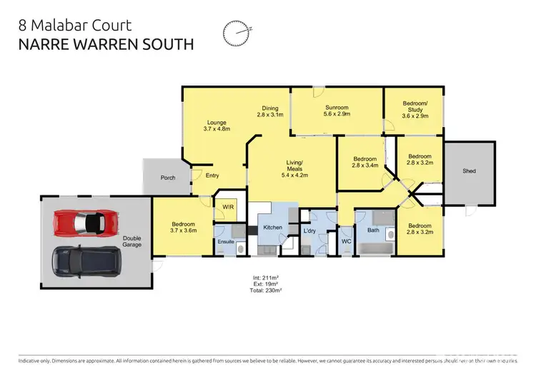 Floorplan of Homely house listing, 8 Malabar Court, Narre Warren South VIC 3805