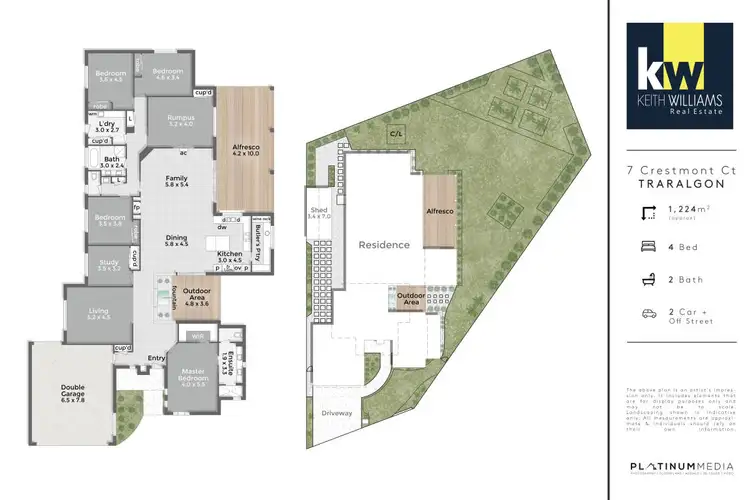 Floorplan of Homely house listing, 7 Crestmont Court, Traralgon VIC 3844