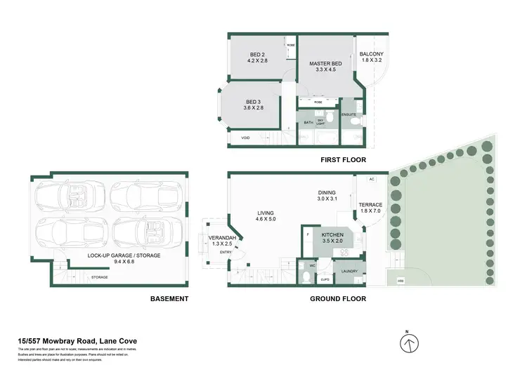 Floorplan of Homely townhouse listing, 15/557 Mowbray Road, Lane Cove NSW 2066