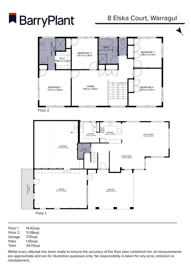Floorplan of Homely house listing, 8 Elska Court, Warragul VIC 3820