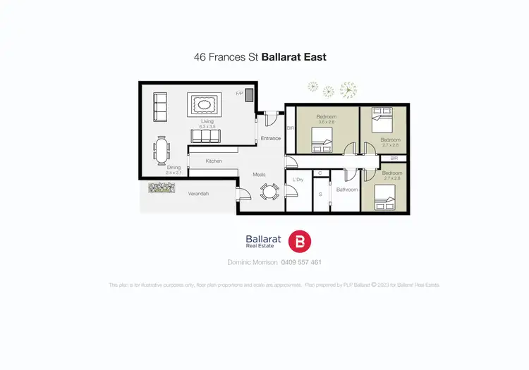 Floorplan of Homely house listing, 46 Frances Crescent, Ballarat East VIC 3350