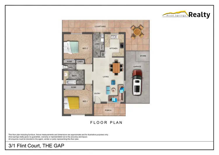 Floorplan of Homely unit listing, 3/1 Flint Court, The Gap NT 870