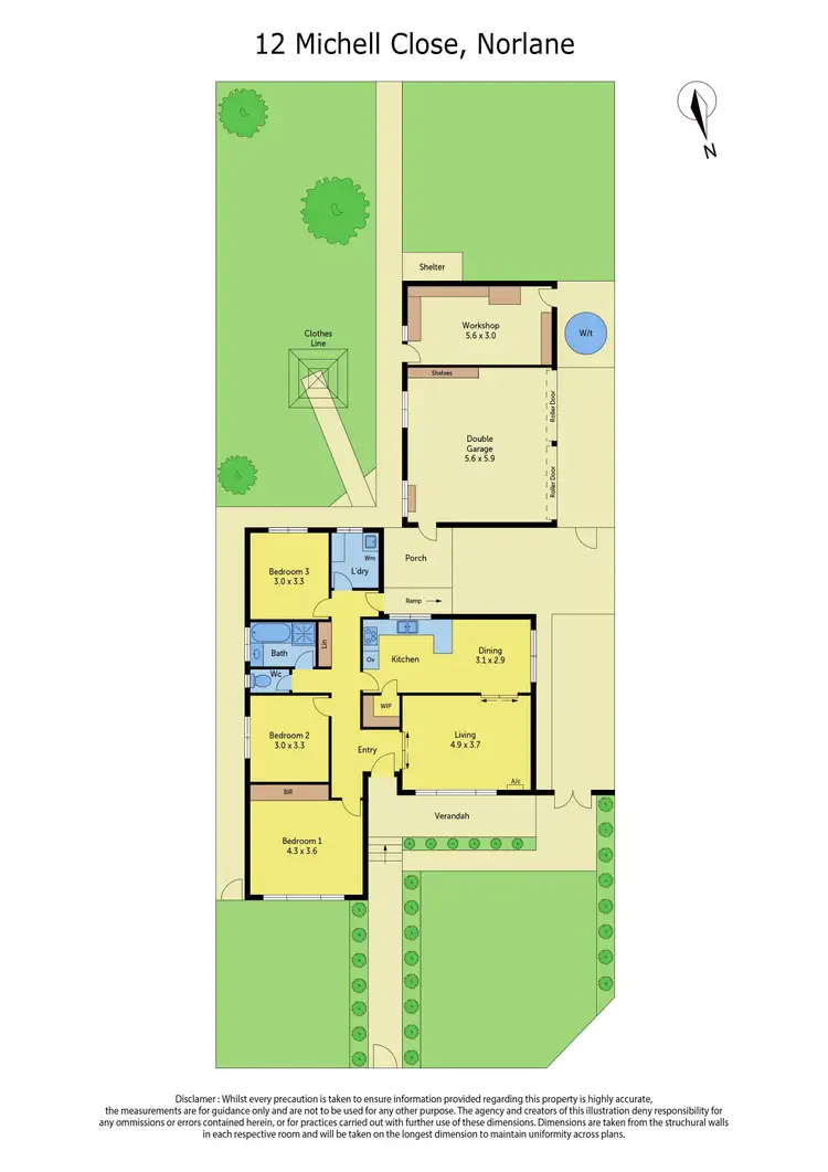 Floorplan of Homely house listing, 12 Michell Close, Norlane VIC 3214