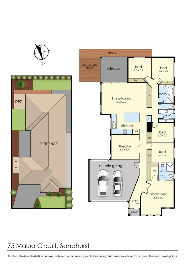 Floorplan of Homely house listing, 75 Malua Circuit, Sandhurst VIC 3977