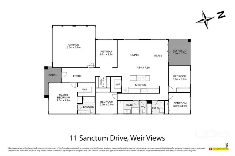 Floorplan of Homely house listing, 11 Sanctum Drive, Weir Views VIC 3338