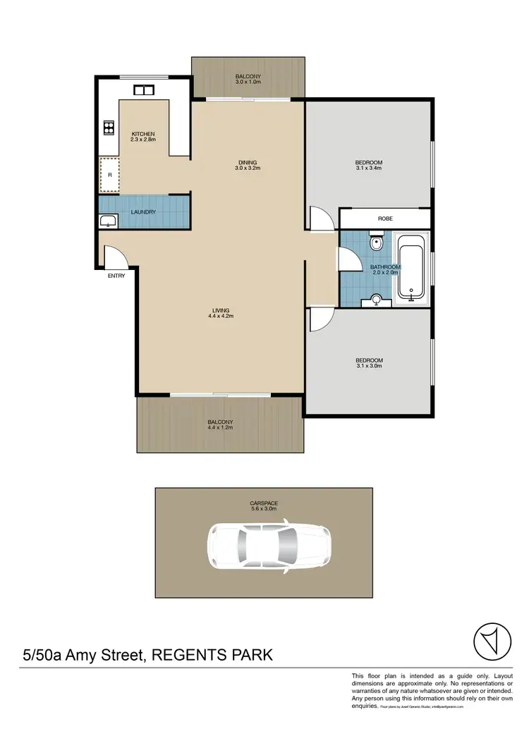 Floorplan of Homely unit listing, 5/50a-50b Amy Street, Regents Park NSW 2143
