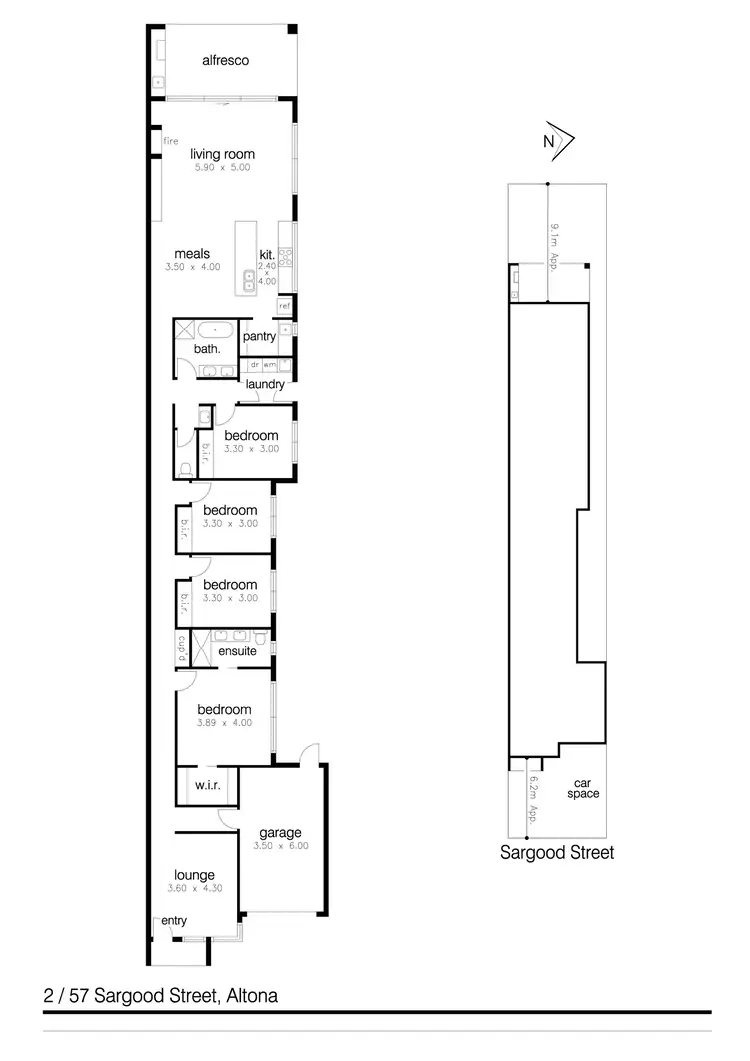 Floorplan of Homely house listing, 57a Sargood Street, Altona VIC 3018