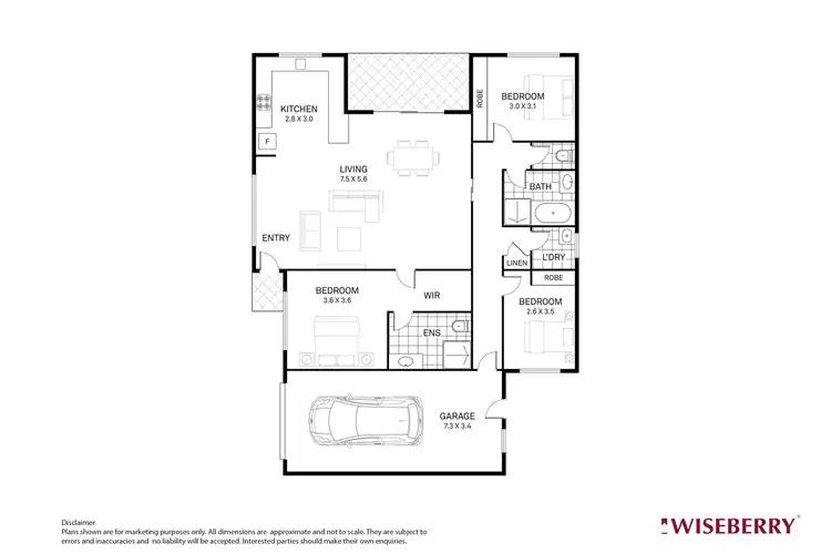 Floorplan of Homely unit listing, 1/30 Bromley Court, Lake Haven NSW 2263