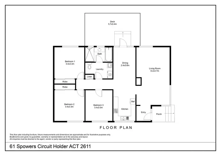 Floorplan of Homely house listing, 61 Spowers Circuit, Holder ACT 2611