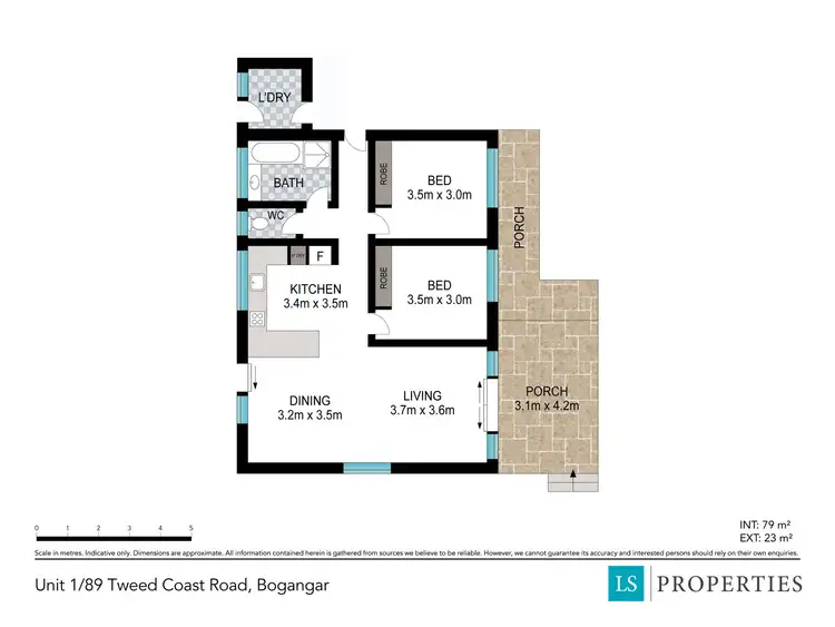 Floorplan of Homely apartment listing, 1/89 Tweed Coast Road, Bogangar NSW 2488