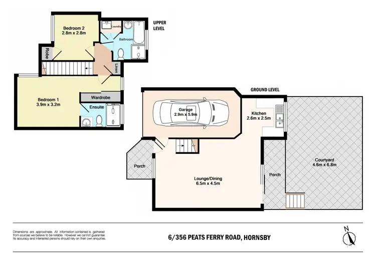 Floorplan of Homely townhouse listing, 6/356-358 Peats Ferry Road, Hornsby NSW 2077