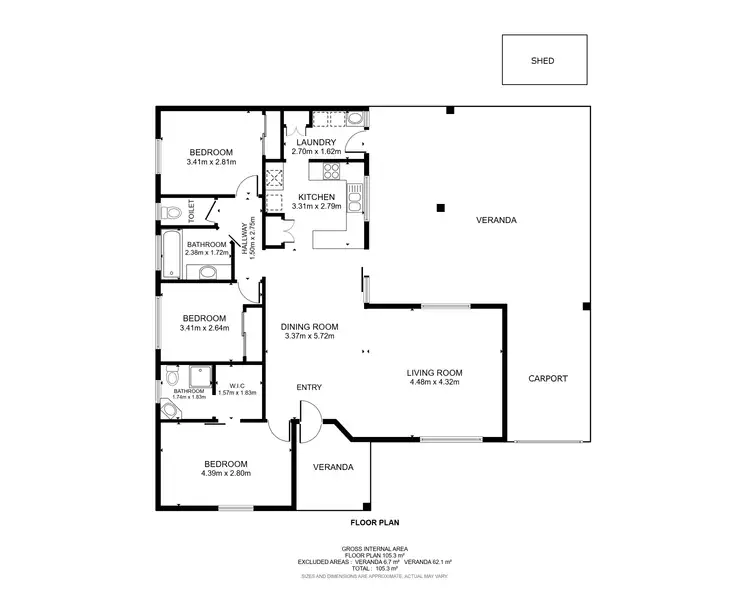 Floorplan of Homely house listing, 101 Verbena Drive, Mount Sheridan QLD 4868
