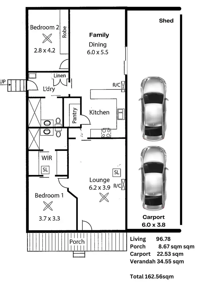 Floorplan of Homely retirement listing, 288 Cypress/36 Hillier Road, Hillier SA 5116