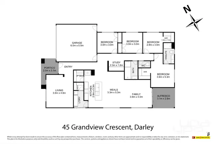 Floorplan of Homely house listing, 45 Grandview Crescent, Darley VIC 3340