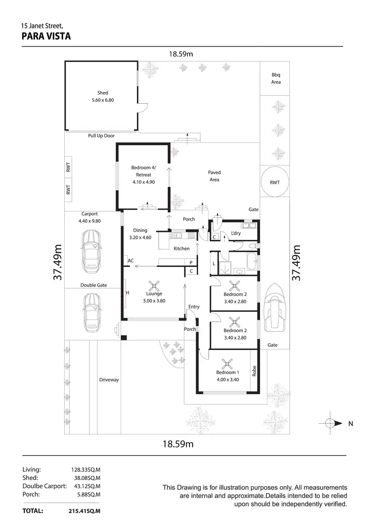 Floorplan of Homely house listing, 15 Janet Street, Para Vista SA 5093
