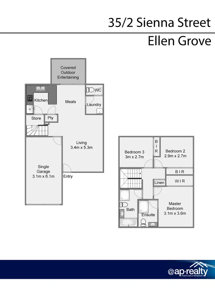 Floorplan of Homely townhouse listing, 35/2 Sienna Street, Ellen Grove QLD 4078