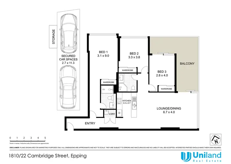 Floorplan of Homely apartment listing, 1810/22 Cambridge Street, Epping NSW 2121