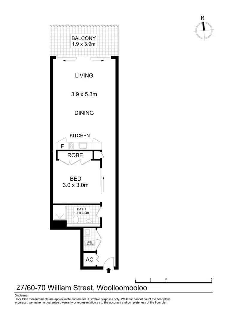 Floorplan of Homely apartment listing, 27/60-70 William Street, Woolloomooloo NSW 2011