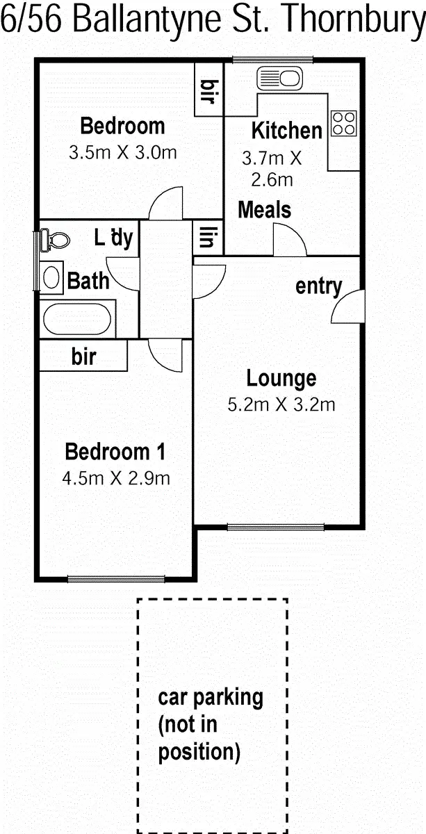 Floorplan of Homely apartment listing, 6/56 Ballantyne Street, Thornbury VIC 3071