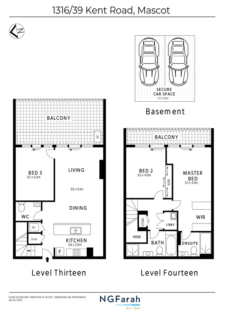 Floorplan of Homely apartment listing, 1316/39 Kent Road, Mascot NSW 2020