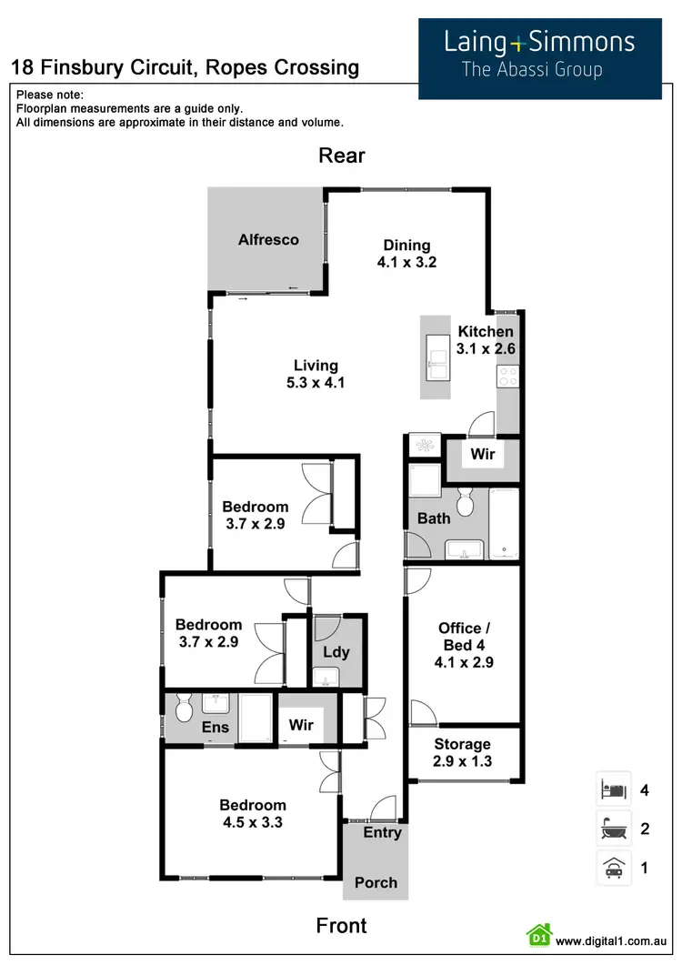 Floorplan of Homely house listing, 18 Finsbury Circuit, Ropes Crossing NSW 2760