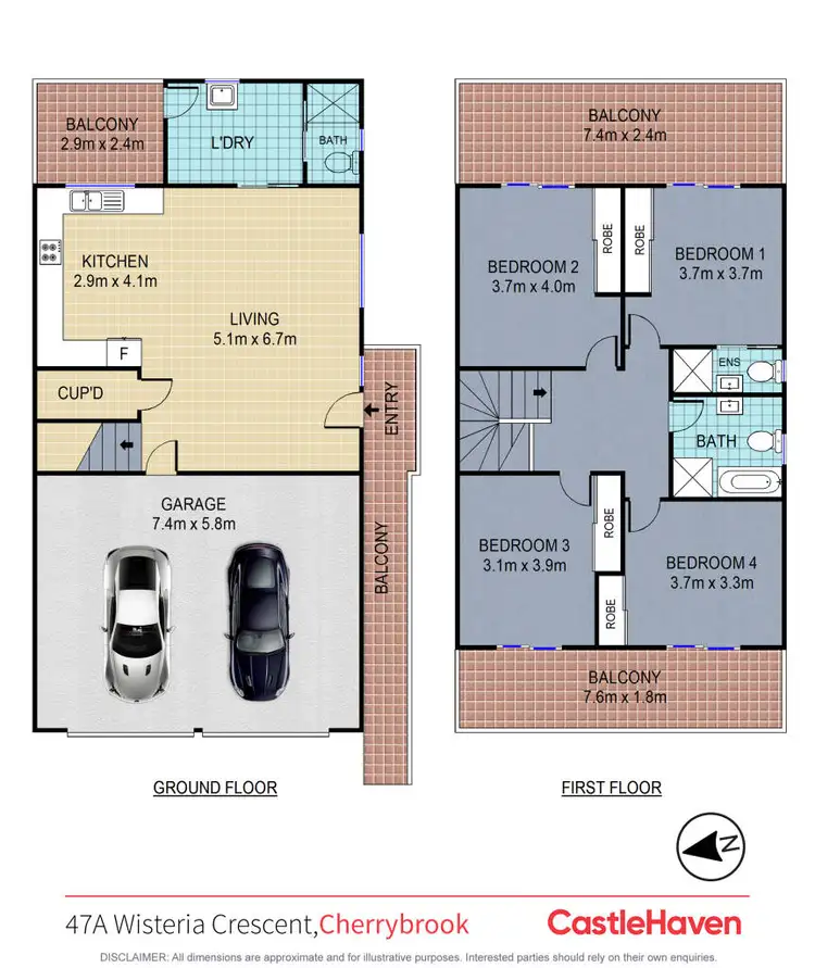 Floorplan of Homely house listing, 47a Wisteria Crescent, Cherrybrook NSW 2126