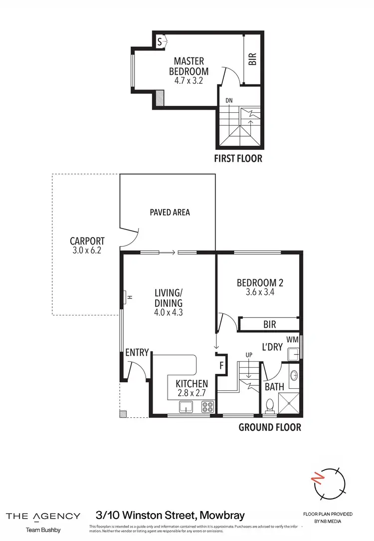 Floorplan of Homely unit listing, 2/10 Winston Street, Mowbray TAS 7248
