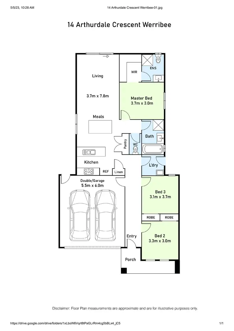 Floorplan of Homely house listing, 14 Arthurdale Crescent, Werribee VIC 3030