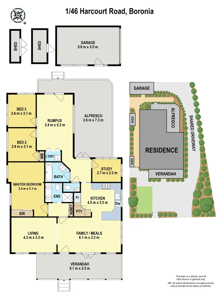 Floorplan of Homely unit listing, 1/46 Harcourt Road, Boronia VIC 3155