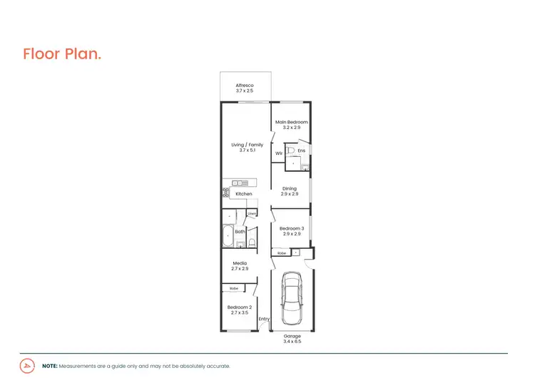 Floorplan of Homely semi-detached listing, 49a Mapplewell Circuit, Farley NSW 2320