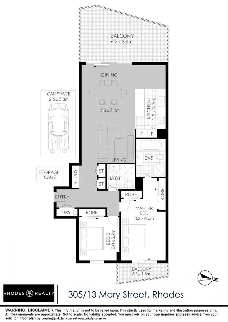Floorplan of Homely apartment listing, 305/13 Mary Street, Rhodes NSW 2138