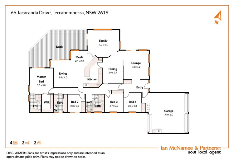 Floorplan of Homely house listing, 66 Jacaranda Drive, Jerrabomberra NSW 2619