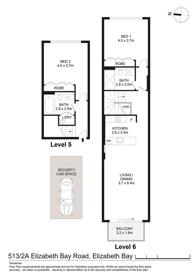 Floorplan of Homely apartment listing, 513/2a Elizabeth Bay Road, Elizabeth Bay NSW 2011