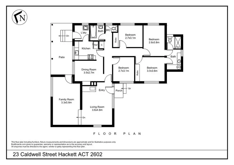 Floorplan of Homely house listing, 23 Caldwell Street, Hackett ACT 2602