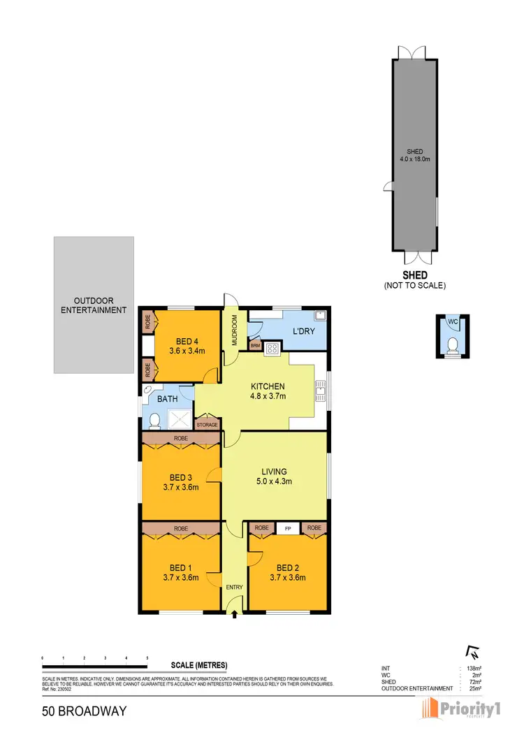 Floorplan of Homely rural property listing, 50 Broadway, Dunolly VIC 3472