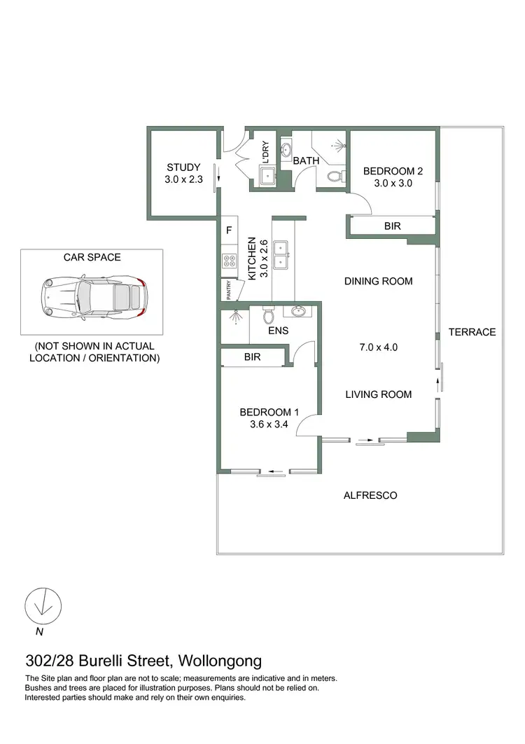 Floorplan of Homely apartment listing, 302/28 Burelli Street, Wollongong NSW 2500