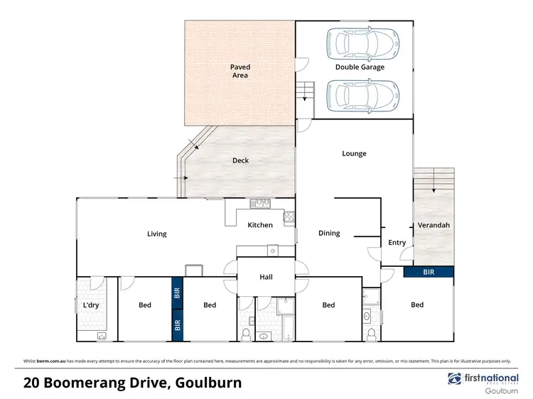 Floorplan of Homely house listing, 20 Boomerang Drive, Goulburn NSW 2580