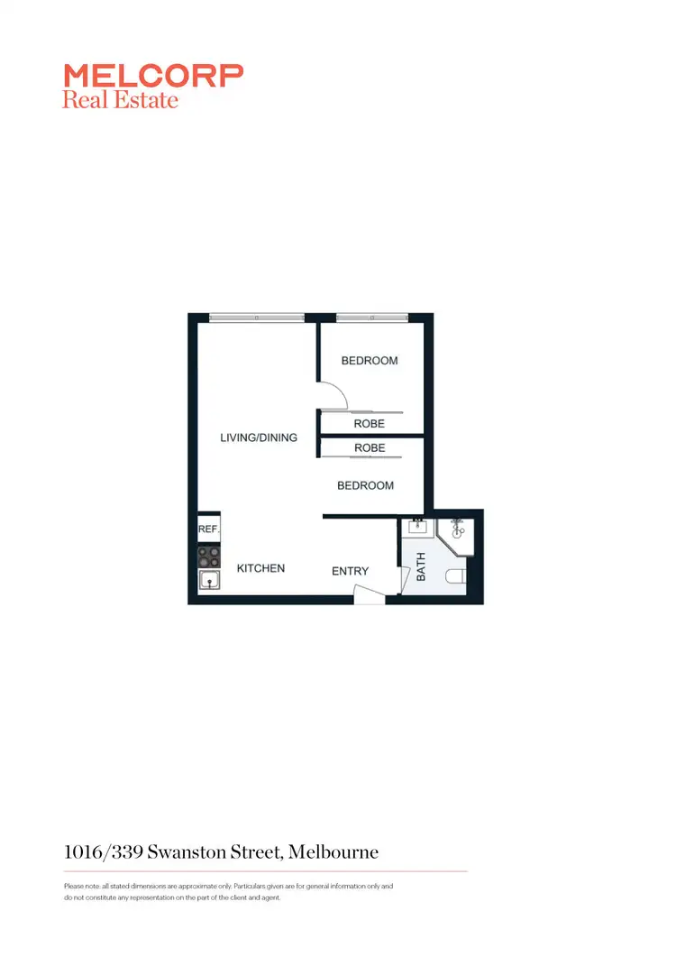 Floorplan of Homely apartment listing, 1016/339 Swanston Street, Melbourne VIC 3000