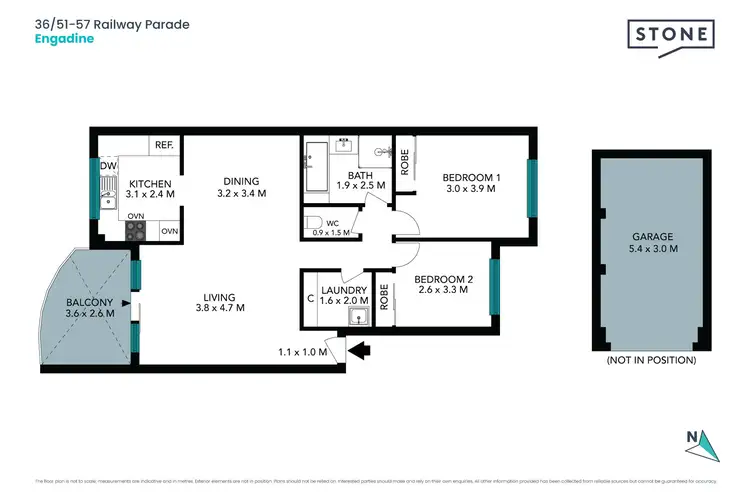 Floorplan of Homely unit listing, 36/51-57 Railway Parade, Engadine NSW 2233