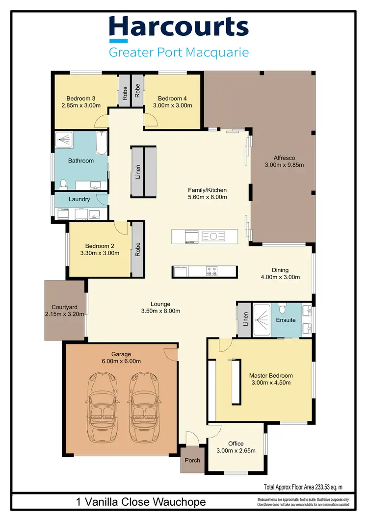 Floorplan of Homely house listing, 1 Vanilla Close, Wauchope NSW 2446