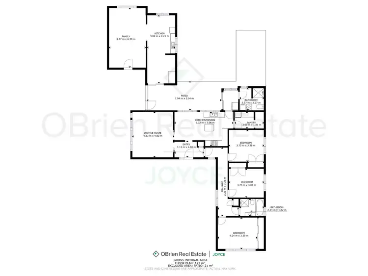 Floorplan of Homely house listing, 1 Taylor Street, Wangaratta VIC 3677