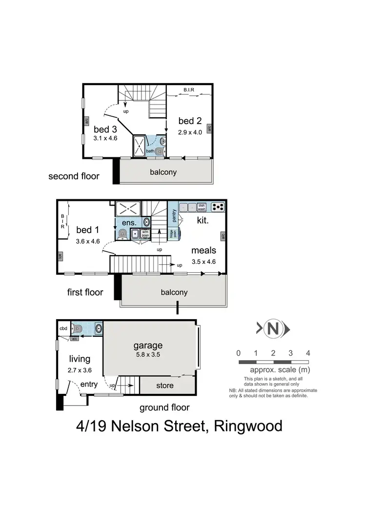Floorplan of Homely townhouse listing, 4/19 Nelson Street, Ringwood VIC 3134