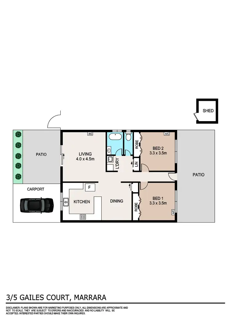 Floorplan of Homely unit listing, 3/5 Gailes Court, Marrara NT 812