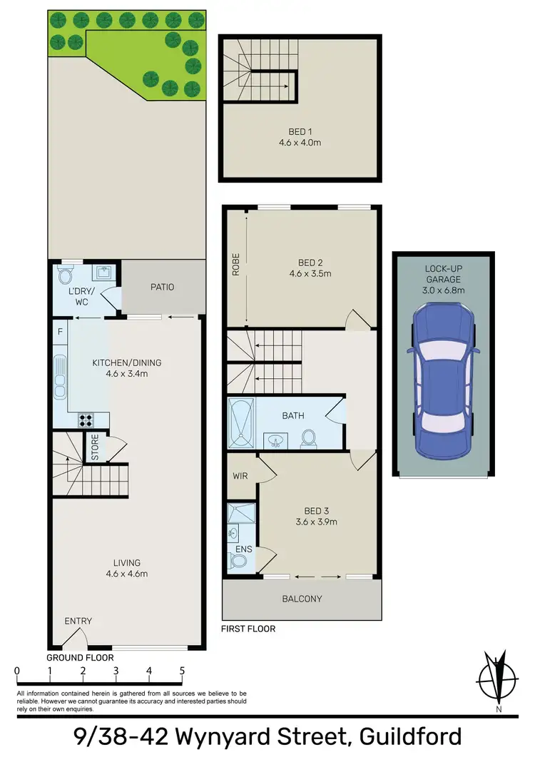 Floorplan of Homely townhouse listing, 9/38-42 Wynyard Street, Guildford NSW 2161
