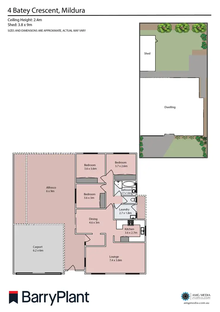 Floorplan of Homely house listing, 4 Batey Crescent, Mildura VIC 3500