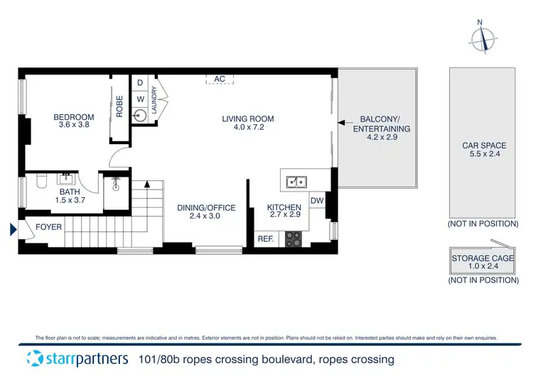 Floorplan of Homely apartment listing, 101/80B Ropes Crossing Boulevard, Ropes Crossing NSW 2760