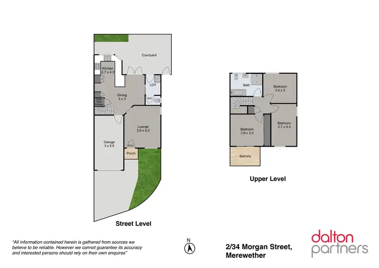 Floorplan of Homely townhouse listing, 2/34 Morgan Street, Merewether NSW 2291