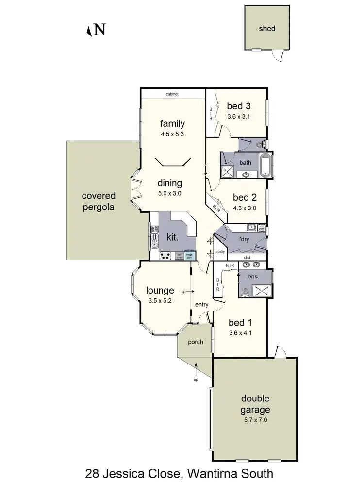 Floorplan of Homely house listing, 28 Jessica Close, Wantirna South VIC 3152